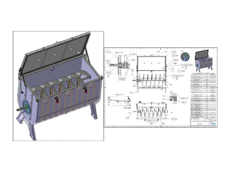 bac de malaxage agro-alimentaire